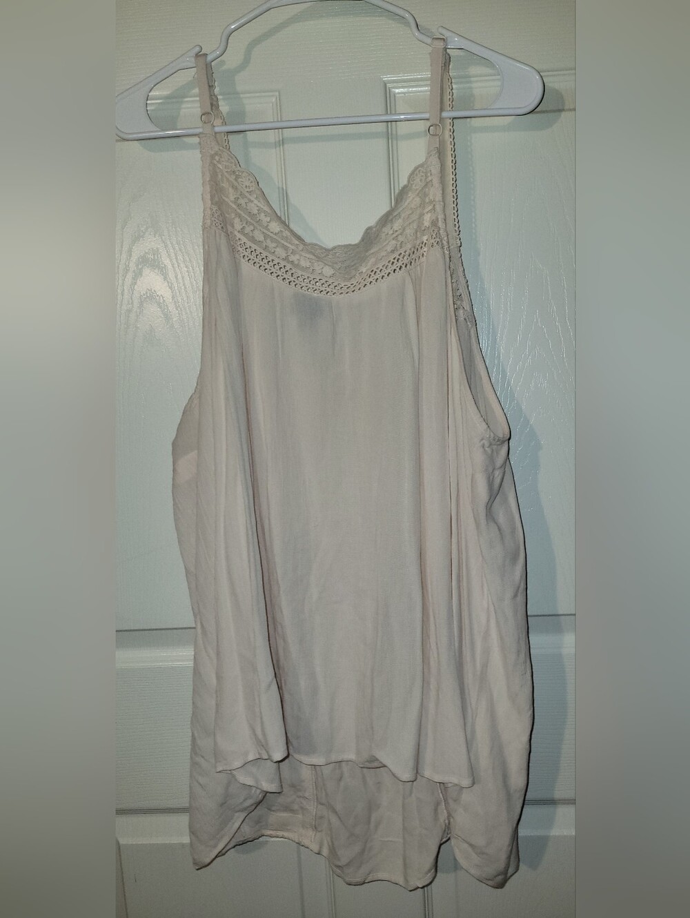 Torrid Ivory White Whimsical Square Neck Strappy Pullover Tank Blouse Sz 4... - Picture 2 of 8